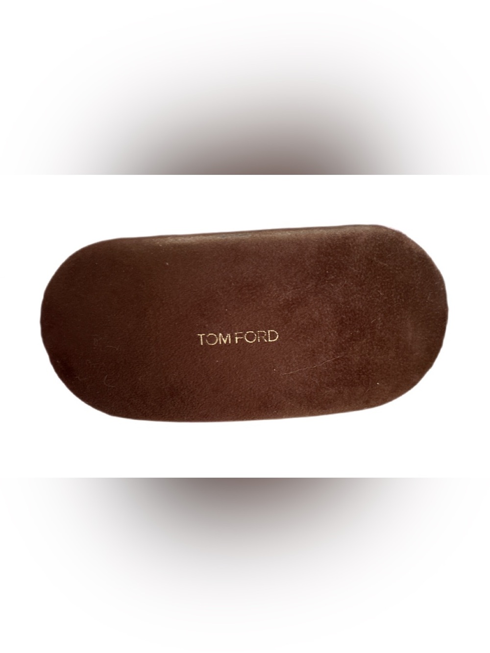 tom ford brown velvet hard sunglasses/eyeglasses case